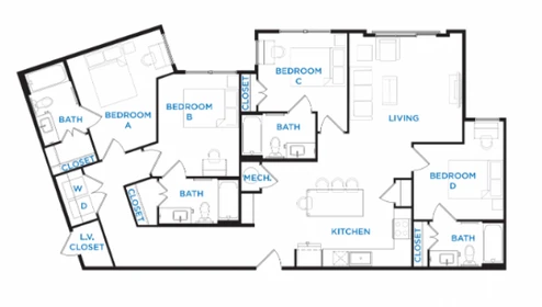 Logement avec 3 chambres à Bryan