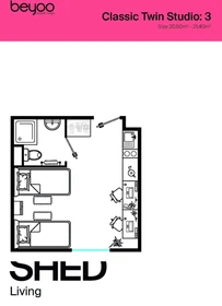 Mehrbettzimmer in 3-Zimmer-Wohnung Krakau