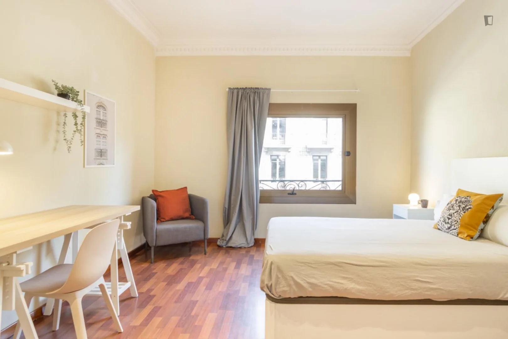 Affordable room for students with ample lighting in 