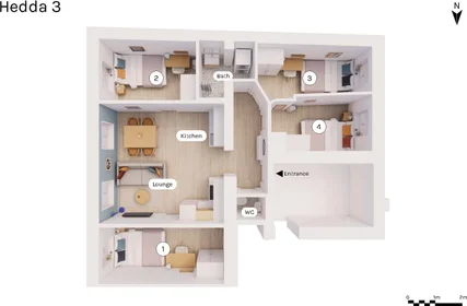 Chambre privée à Grünerløkka, Oslo, Norway, image 20 de 21