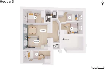 Chambre privée à Grünerløkka, Oslo, Norway, image 21 de 21