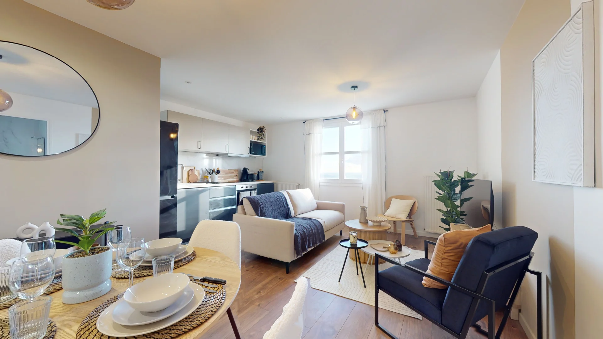 Quarto amigo do estudante em com comodidades modernas