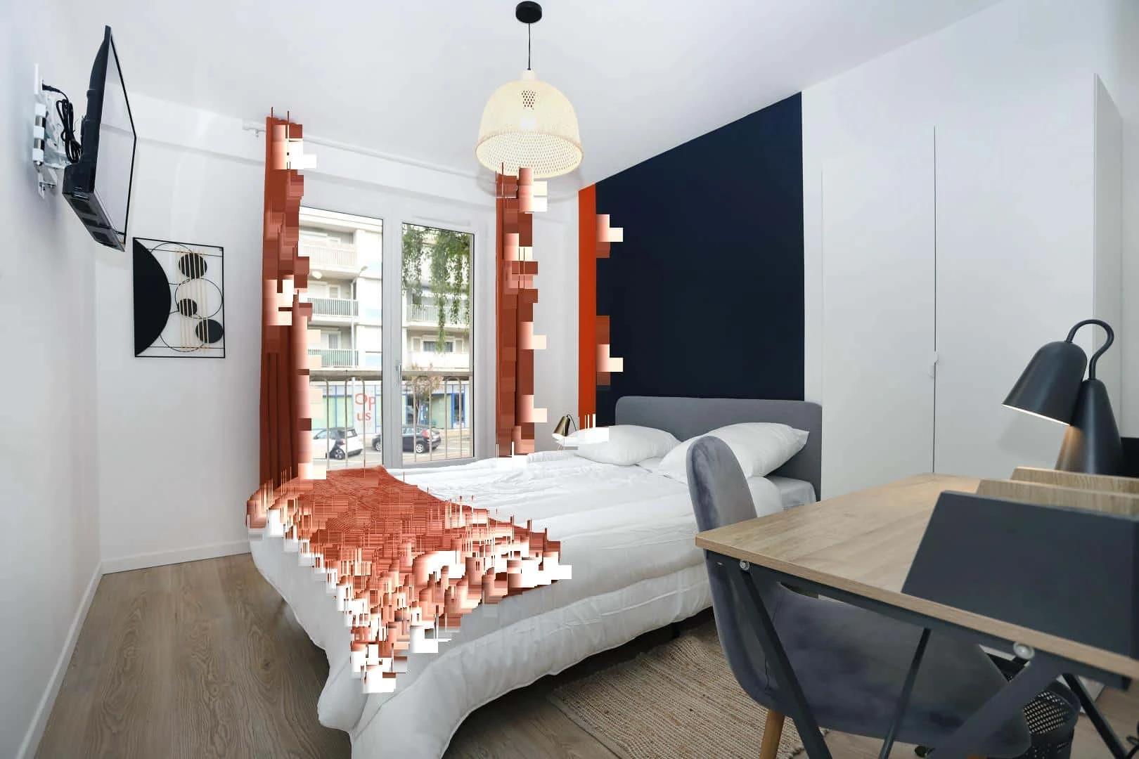 Angers de çift kişilik yataklı kiralık oda