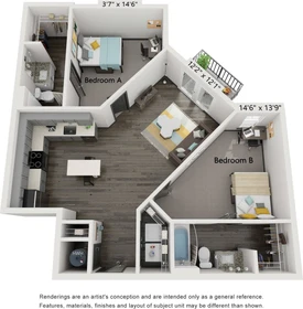 Alojamiento con 3 habitaciones en Bloomington