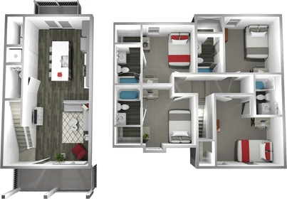 Apartamento totalmente mobilado em Bloomington