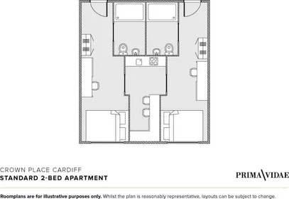 Habitación privada en 1-6 St Andrew's Pl, Cardiff CF10 3BE, United Kingdom, imagen 31 de 48