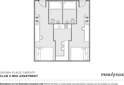 Habitación privada en 1-6 St Andrew's Pl, Cardiff CF10 3BE, United Kingdom, imagen 32 de 48