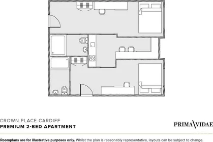 Habitación privada en 1-6 St Andrew's Pl, Cardiff CF10 3BE, United Kingdom, imagen 34 de 48
