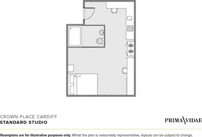 Habitación privada en 1-6 St Andrew's Pl, Cardiff CF10 3BE, United Kingdom, imagen 35 de 48