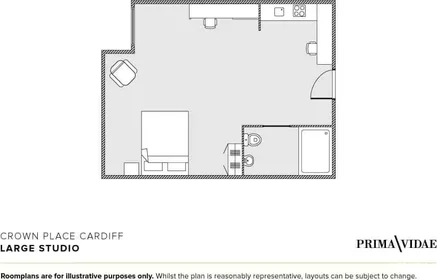 Habitación privada en 1-6 St Andrew's Pl, Cardiff CF10 3BE, United Kingdom, imagen 38 de 48