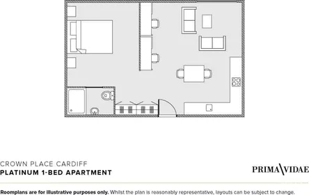 Habitación privada en 1-6 St Andrew's Pl, Cardiff CF10 3BE, United Kingdom, imagen 40 de 48