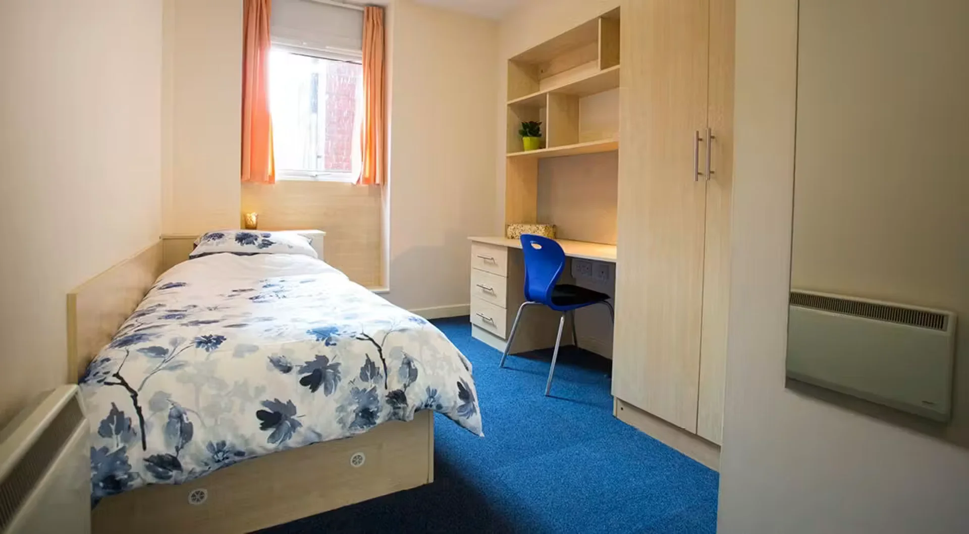 Affordable room for students with ample lighting in 
