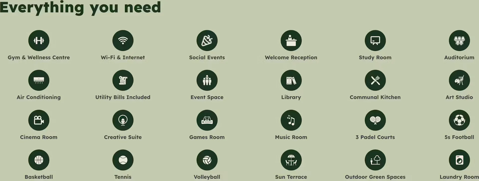 Habitación para estudiantes en  con modernas comodidades