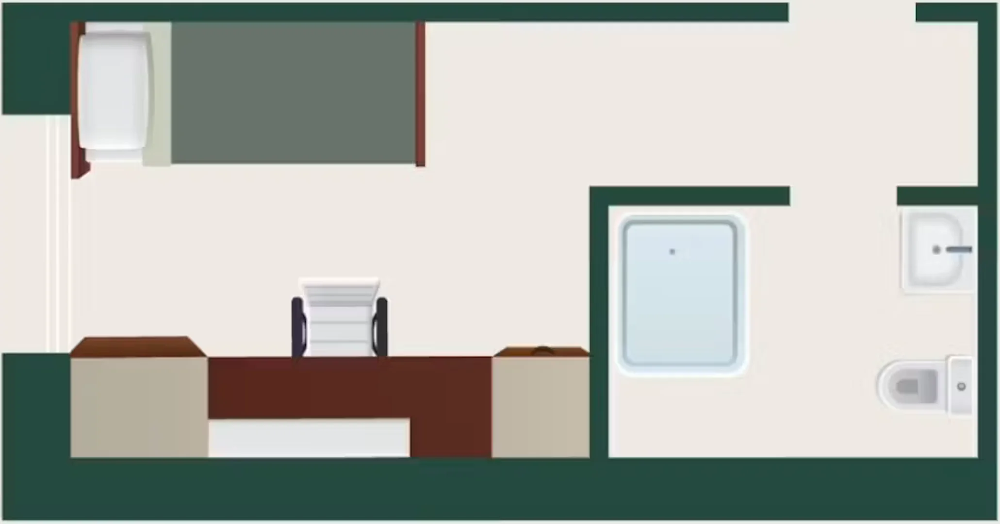 Habitación asequible para estudiantes con buena iluminación en 