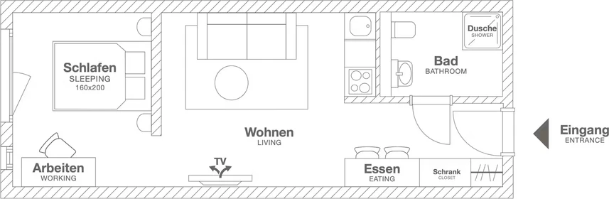 Apartamento totalmente mobilado em Leverkusen