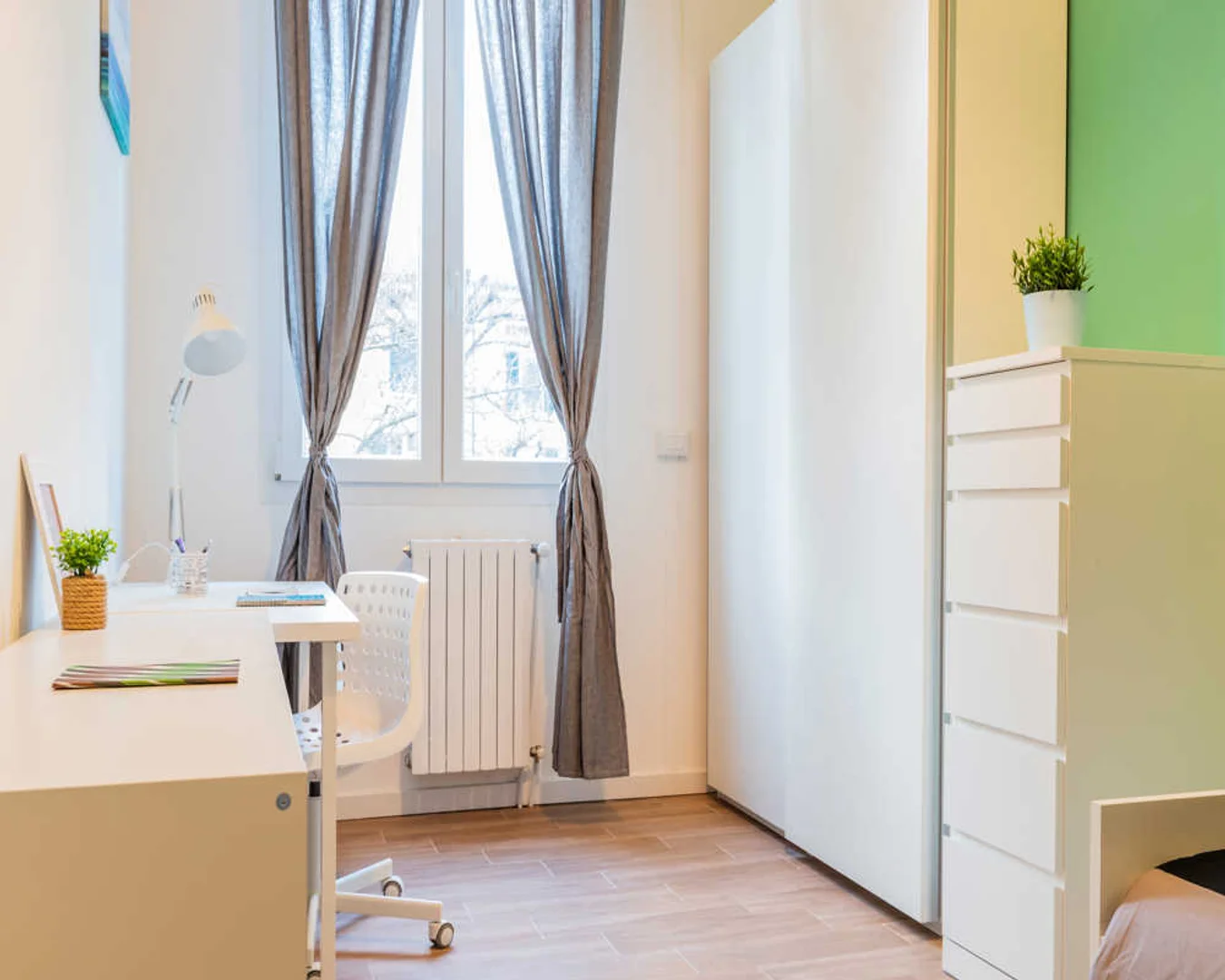 Student room in  with study area and shared facilities