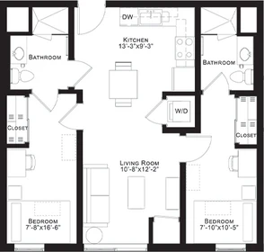 Logement situé dans le centre de Lansing