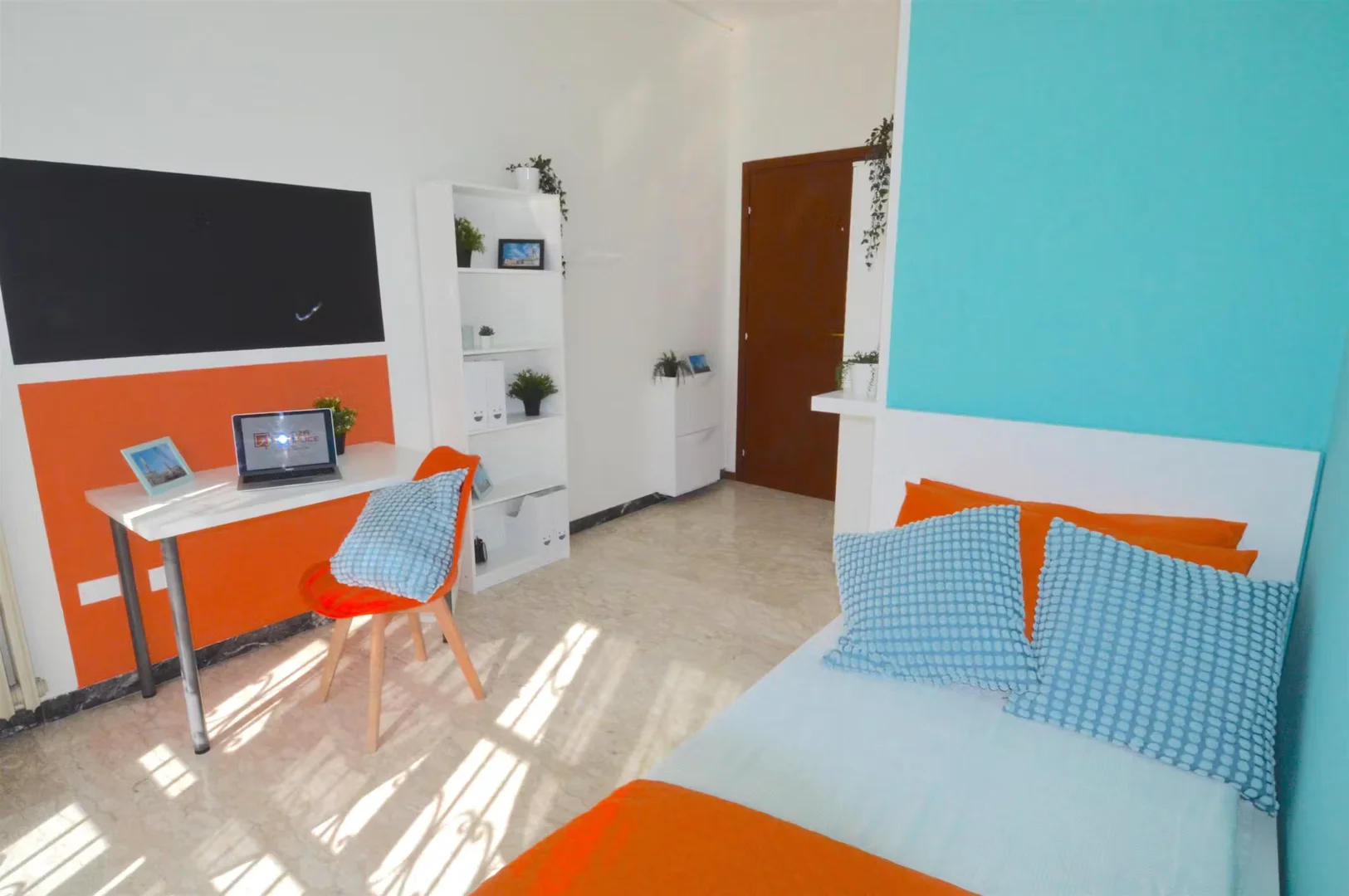 Student room in  with study area and shared facilities
