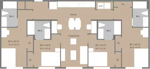 Habitación en alquiler con cama doble Houston