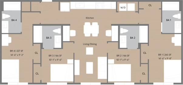 Appartamento con 2 camere da letto a Houston