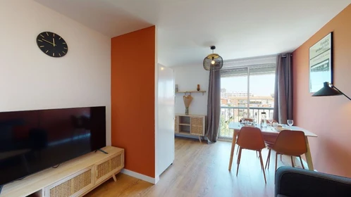 Quarto para alugar com cama de casal em Toulouse