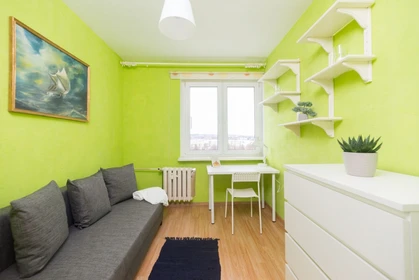 Gdańsk de çift kişilik yataklı kiralık oda