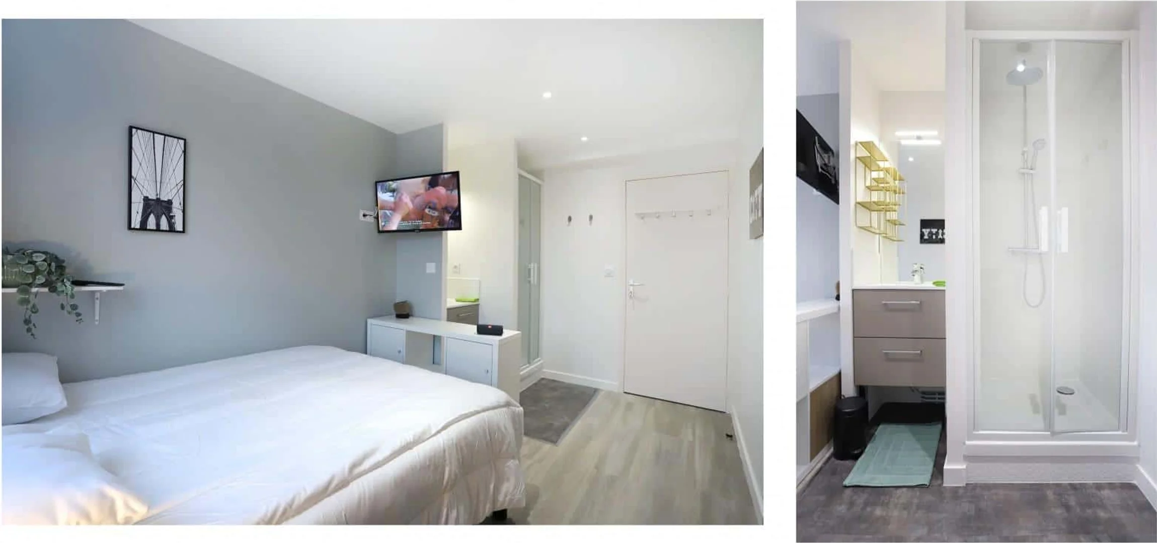 Habitación para estudiantes en  con área de estudio y facilidades compartidas