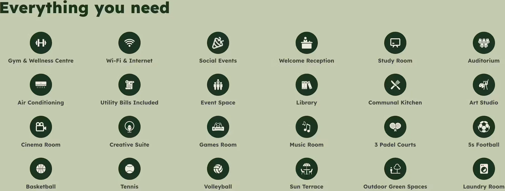 Habitación para estudiantes en  con modernas comodidades