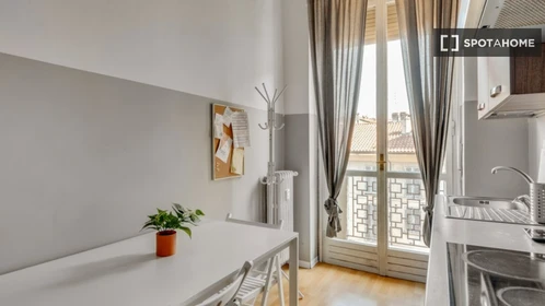 Bright private room in Milan