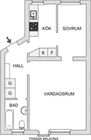 Alojamento centralmente localizado em Estocolmo