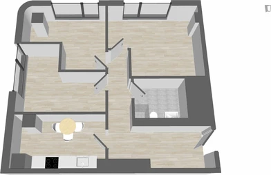 Habitación en alquiler con cama doble Francfort