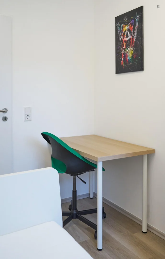 Quarto de estudante económico perto do campus em 