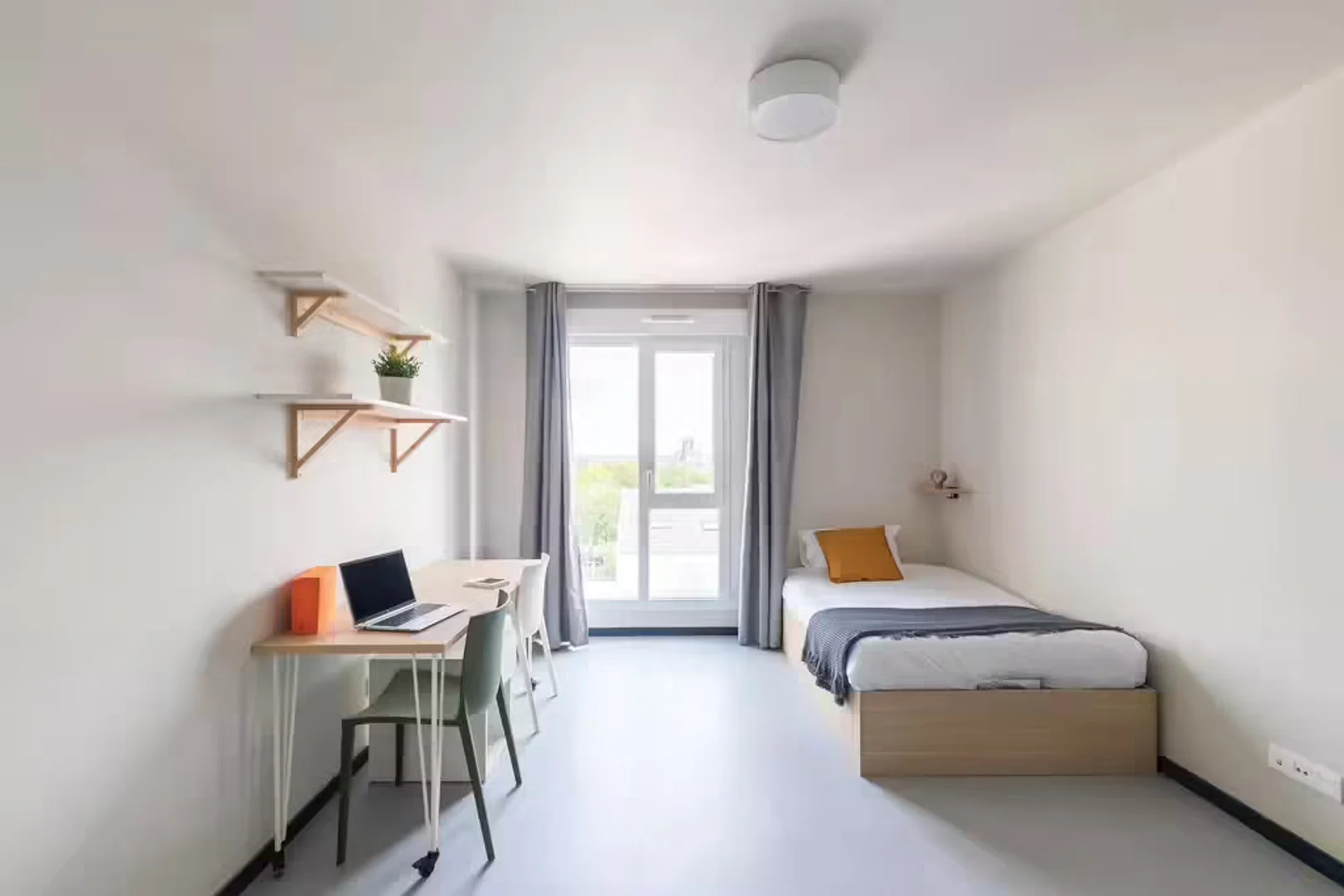 Affordable room for students with ample lighting in 