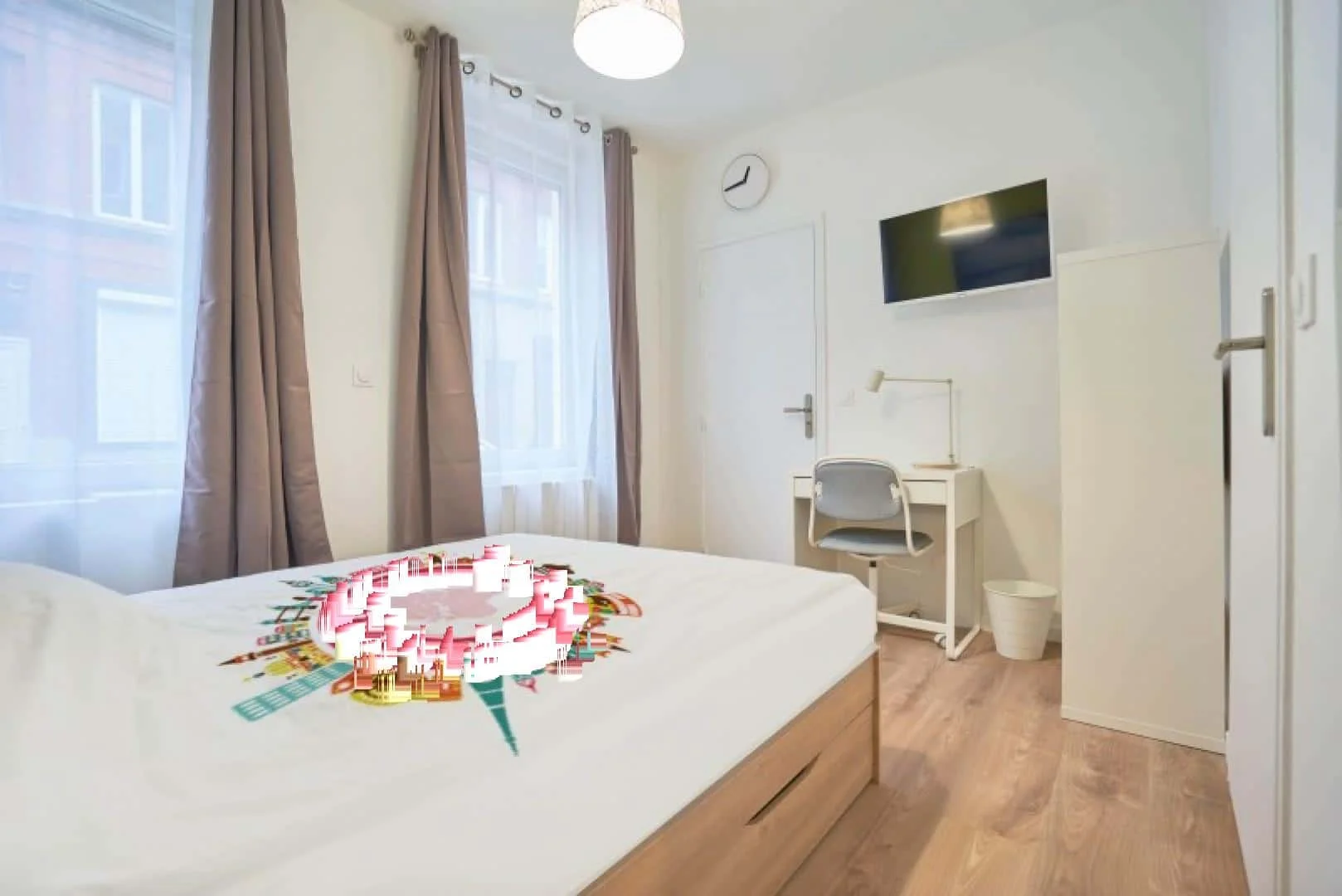 Habitación para estudiantes en con modernas comodidades