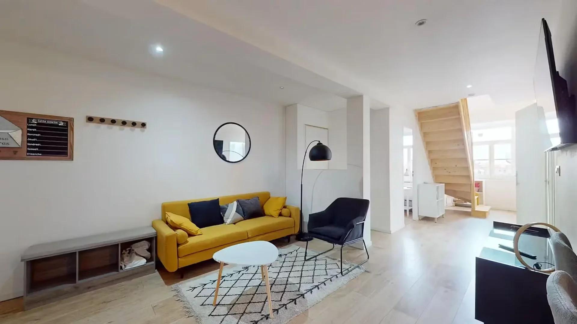 Quarto amigo do estudante em com comodidades modernas