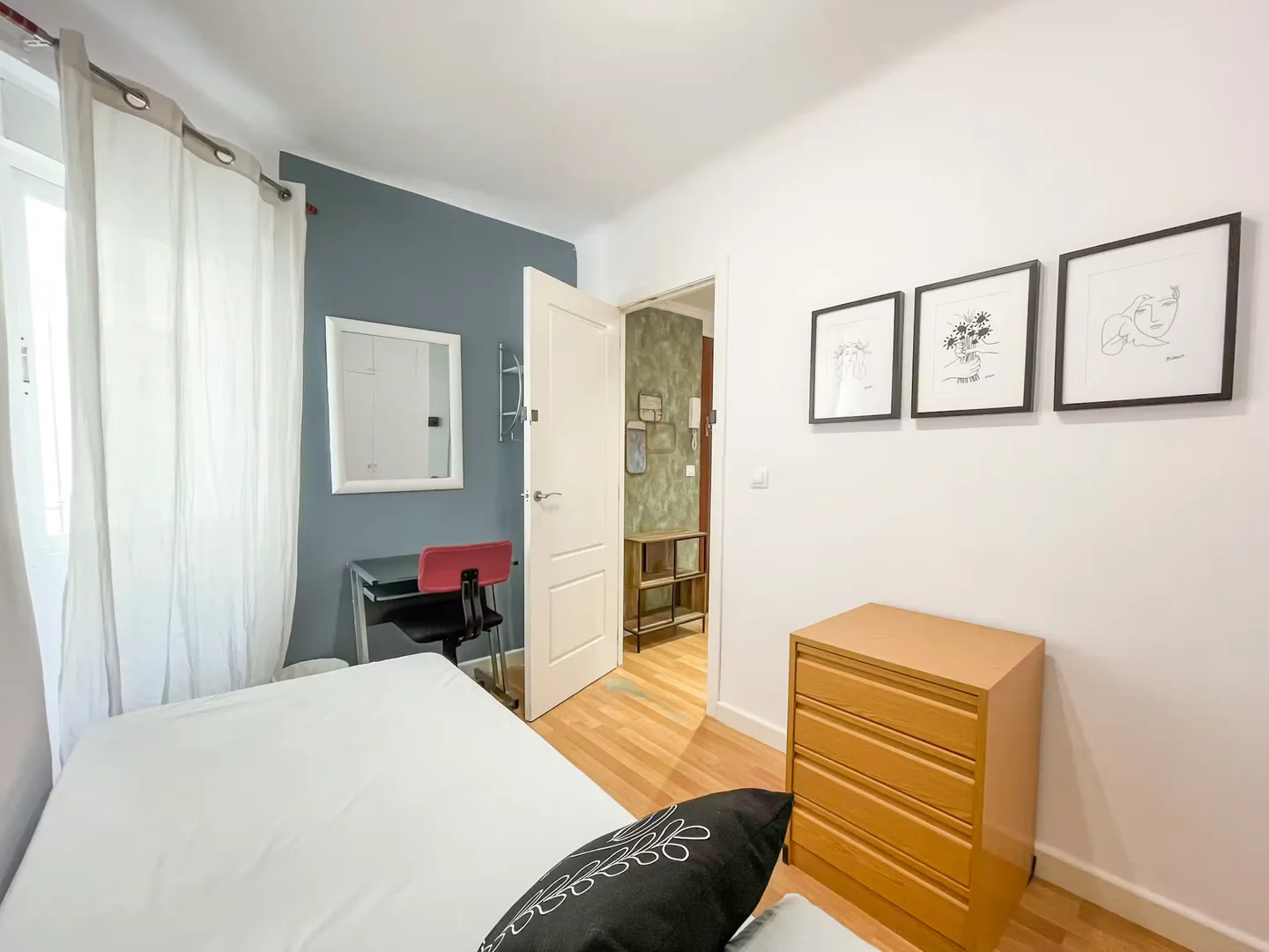 Affordable room for students with ample lighting in