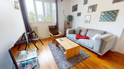 Lyon de çift kişilik yataklı kiralık oda