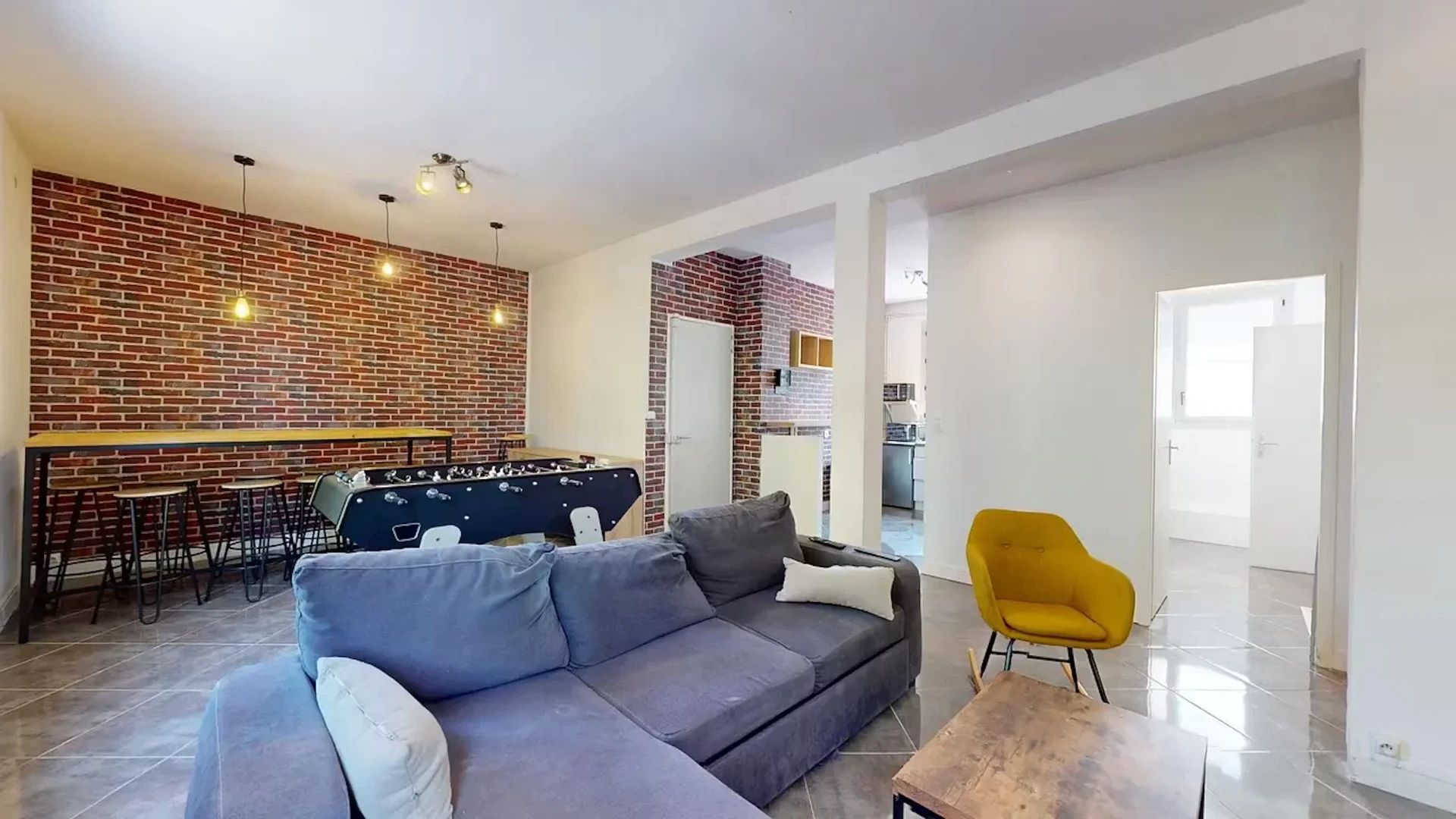 Student room in  with study area and shared facilities