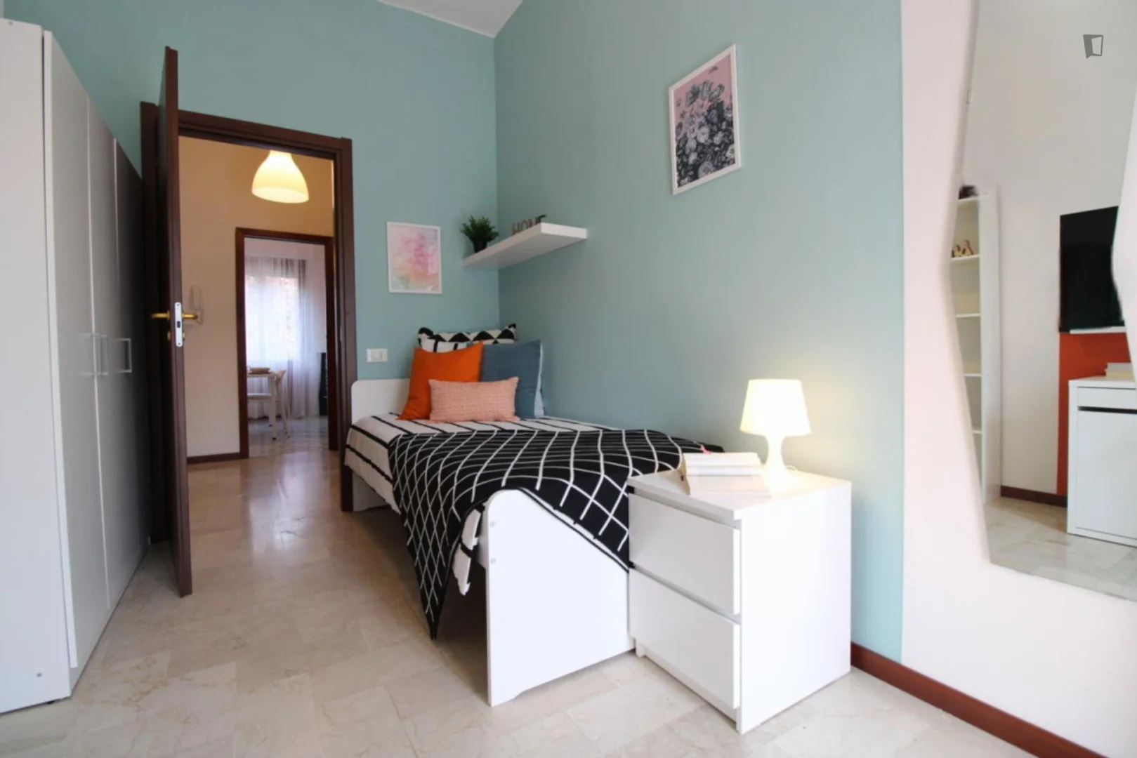 Student room in  with study area and shared facilities