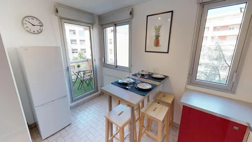 Quarto privado em Rue Juliette Récamier, imagem 8 de 14