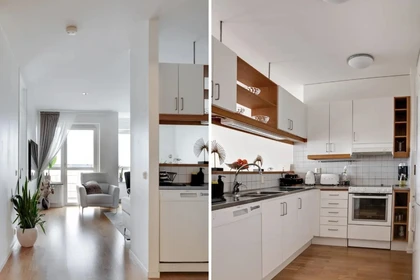 Alojamiento con 3 habitaciones en Stockholm