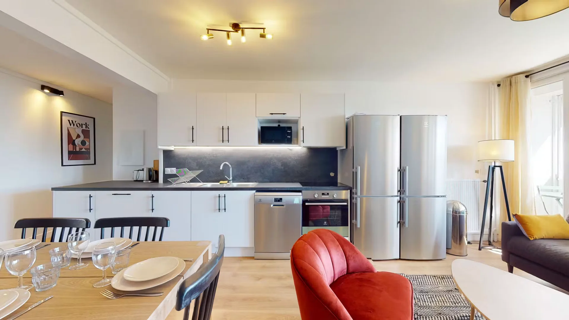 Chambre à louer dans un appartement d'étudiant à , entièrement meublée