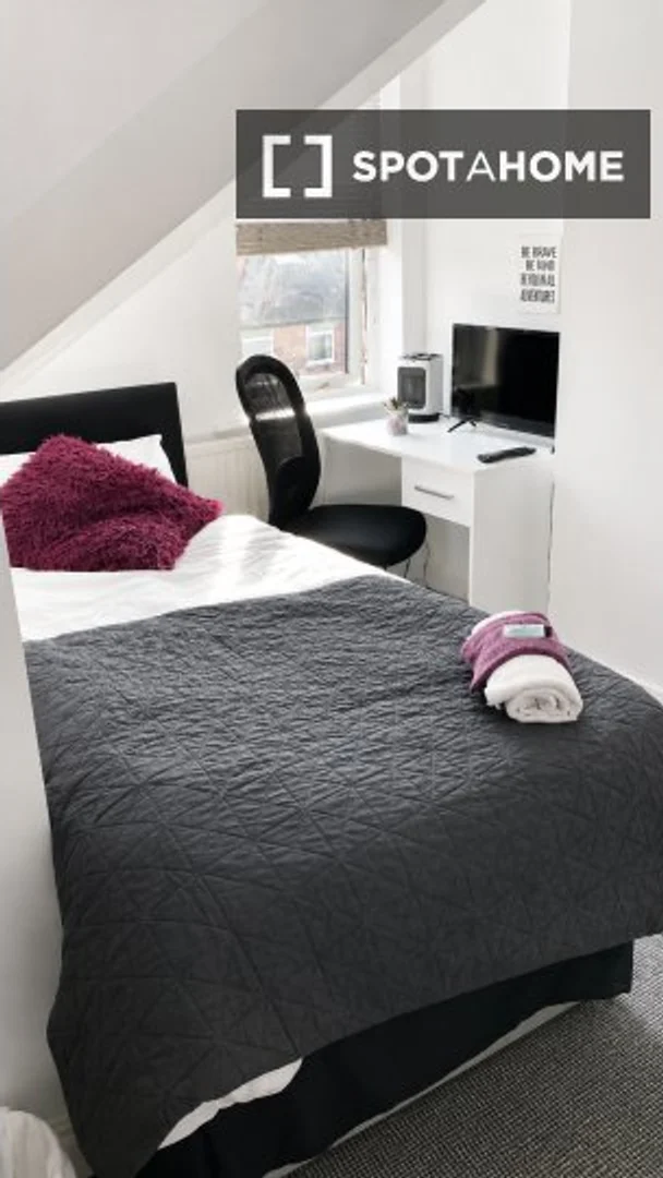 Bright and airy student room with easy university access in 