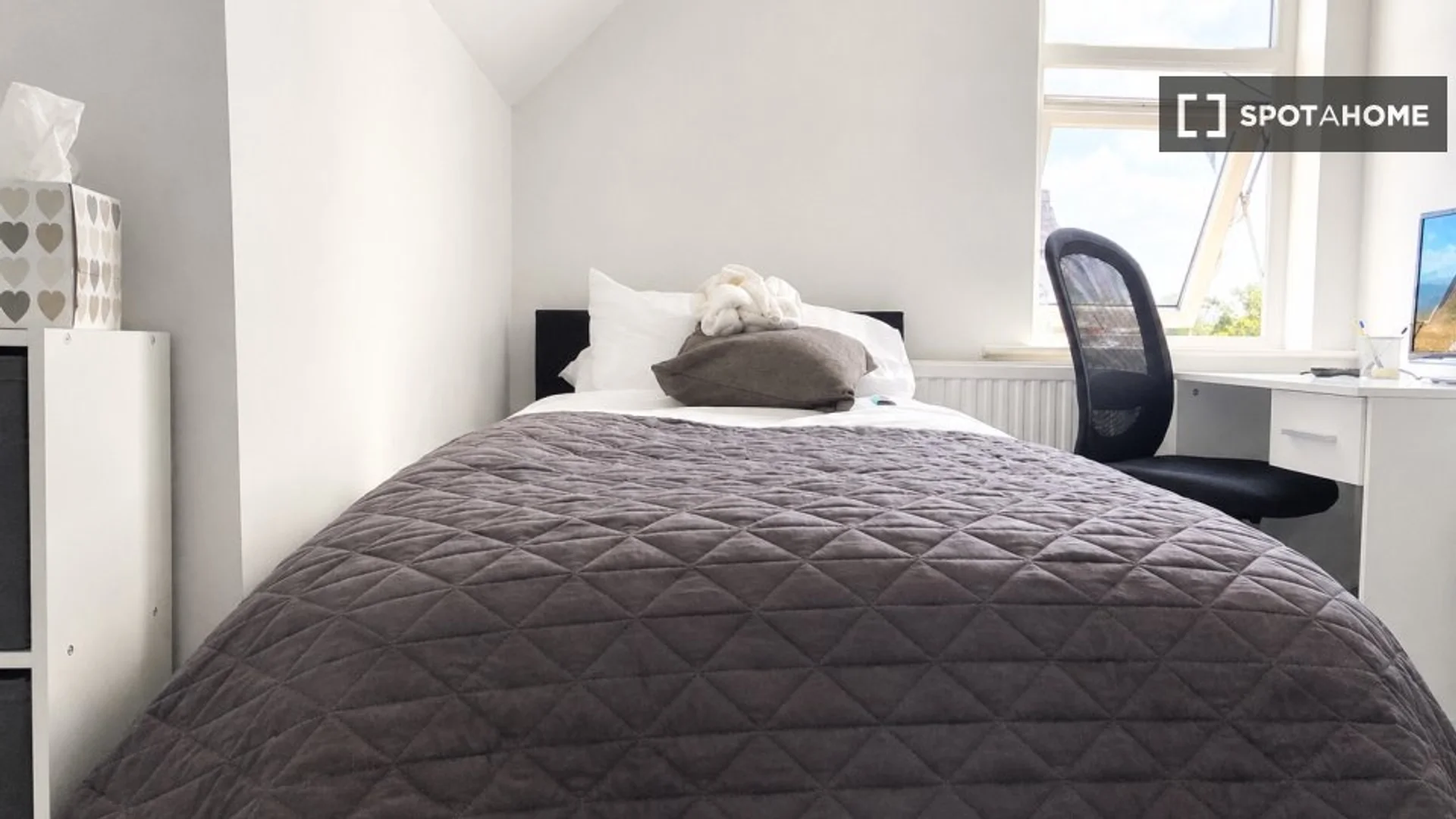 Bright and airy student room with easy university access in 