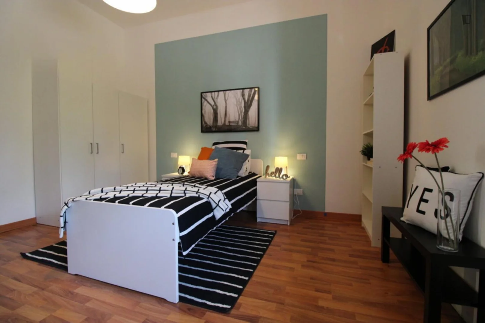Student room in  with study area and shared facilities