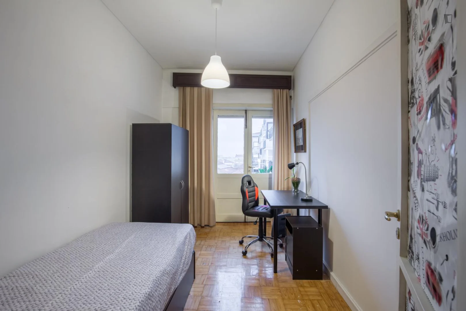 Student room in  with study area and shared facilities