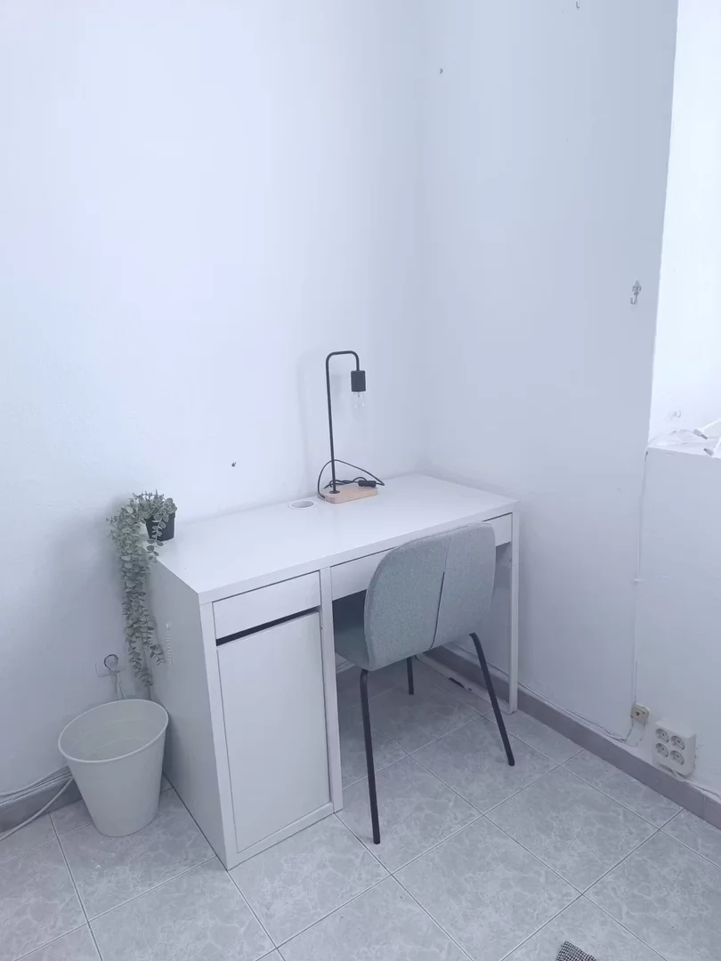 'da öğrenciler için yeterli aydınlatmaya sahip uygun fiyatlı oda