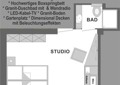 Bardzo jasne studio do wynajęcia w Mainz