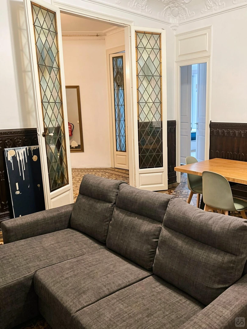 Student room in  with study area and shared facilities