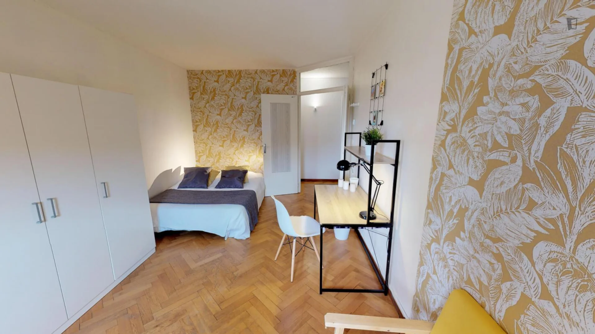 Student room in  with study area and shared facilities